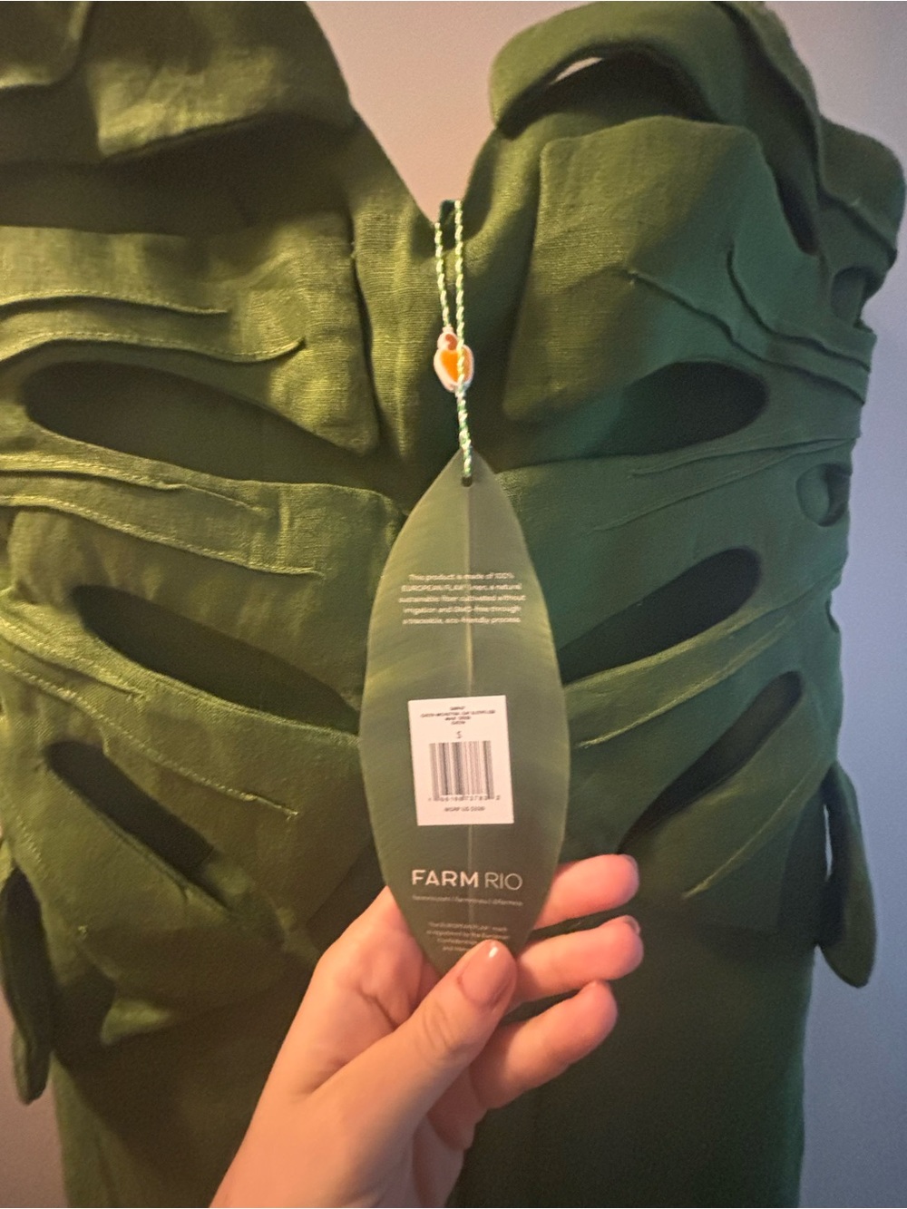 FARM Rio Olive Sculpted Midi Dress - Picture 4 of 4